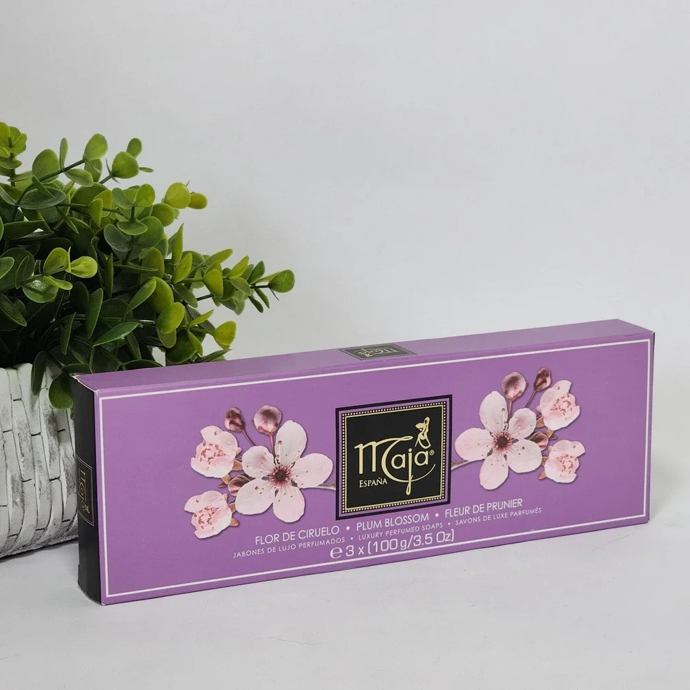 Maja Plum Blossom Luxury Perfume Soap Flor de Ciruelo - 3 x 3.5 oz